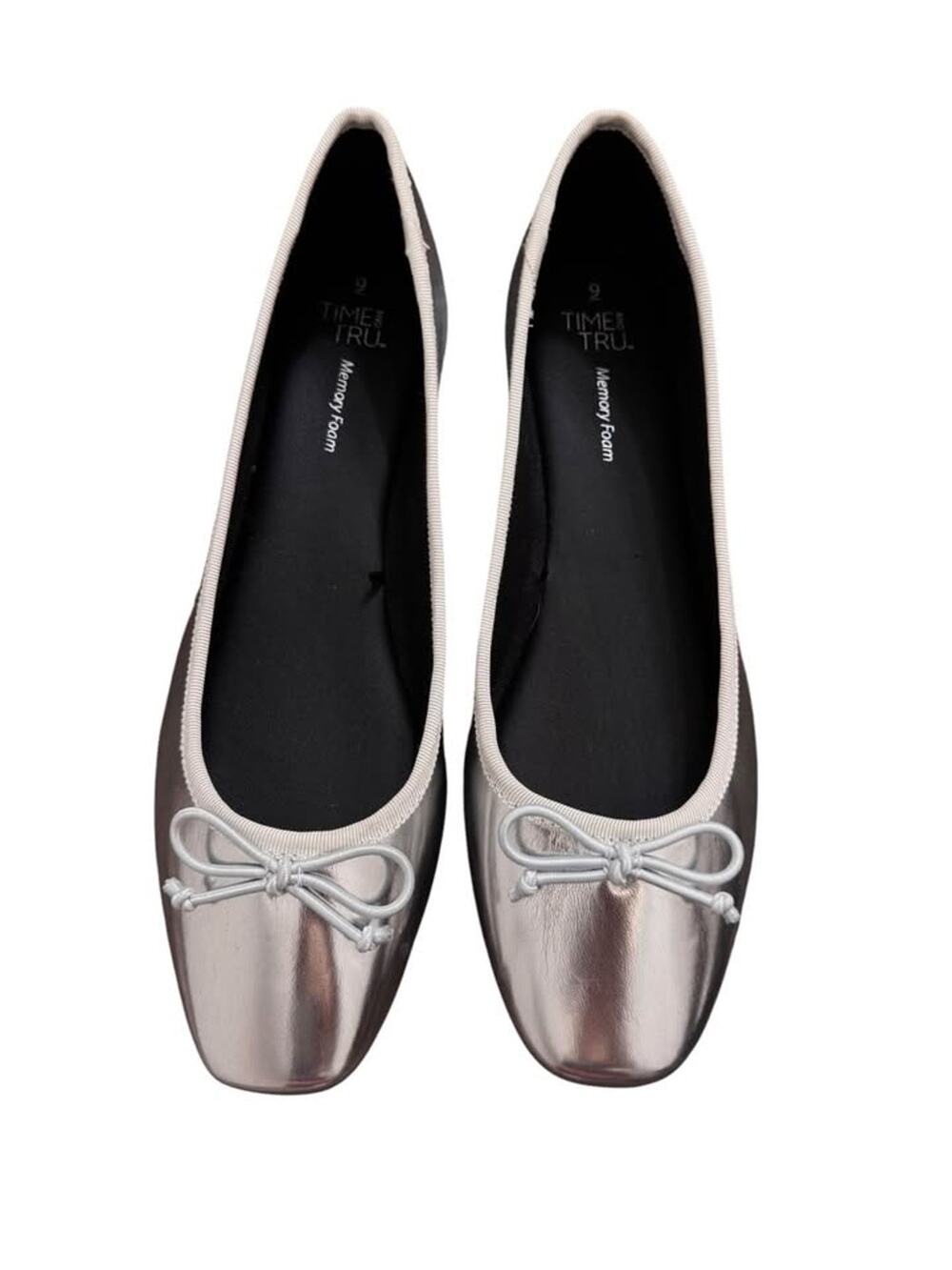 Metallic Silver Ballet Flats - Size 9 brand new